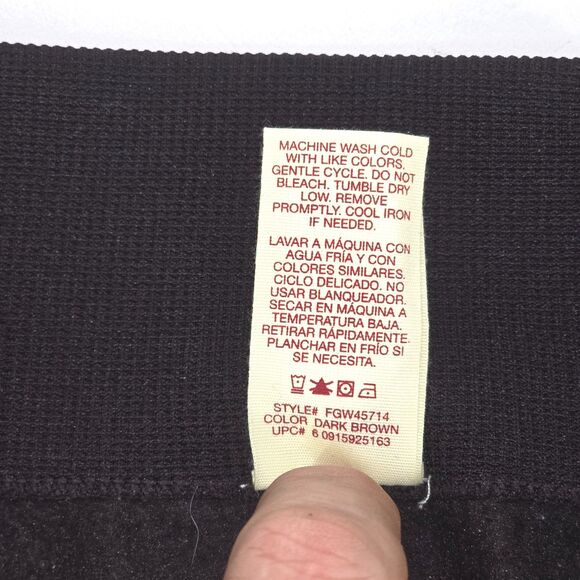 FADED GLORY Leggings Women 3X Dark Brown Stretch Knit Tapered Pant Lounge Office - Picture 7 of 16